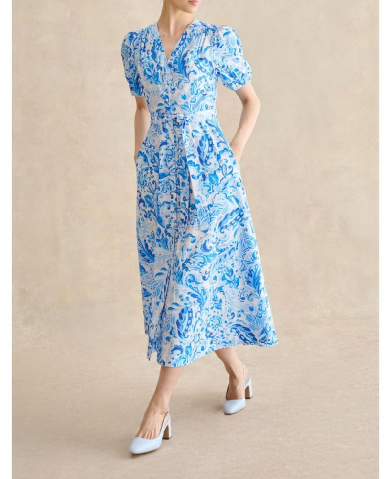 Women's Libby Short Sleeve V-Neck Midi Dress