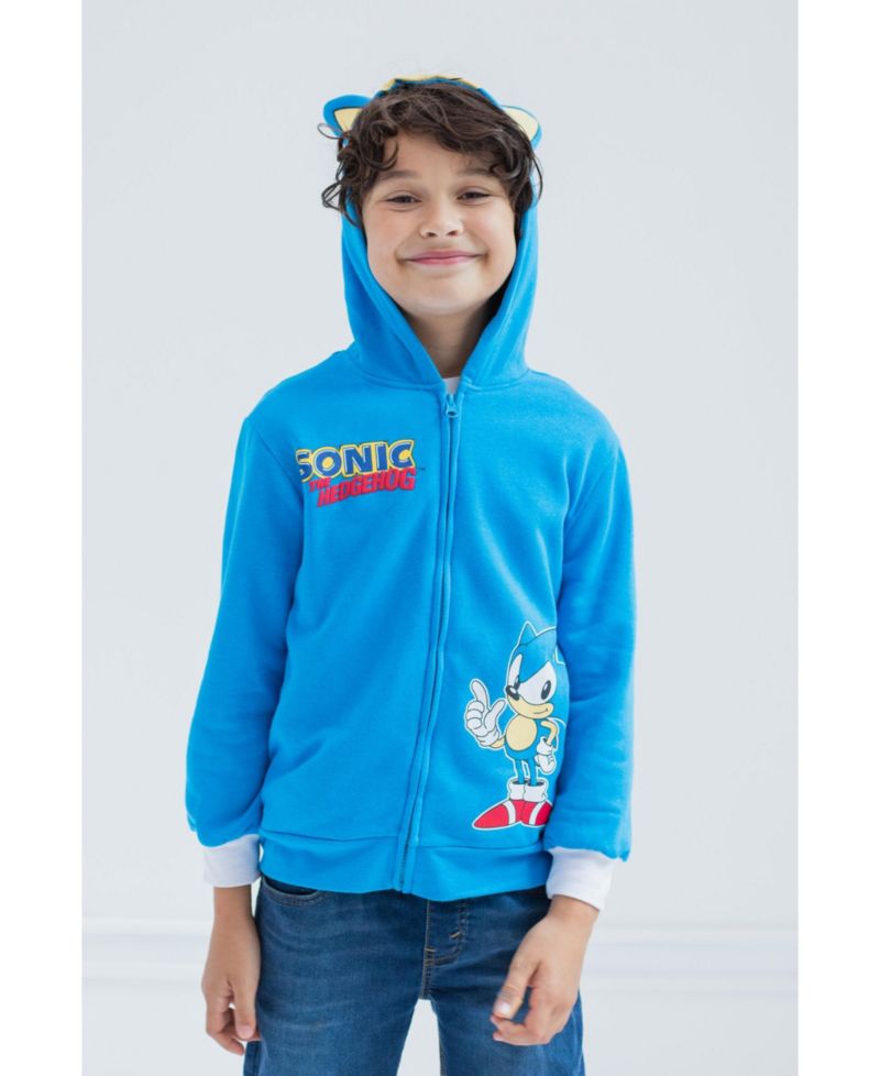 Toddler Boys Sonic the Hedgehog Shadow Knuckles Fleece Zip Up Hoodie