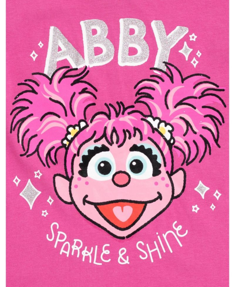 Baby Girls Elmo Abby Cadabby T-Shirt Tulle Skirt and Scrunchie 3 Piece Outfit Set to