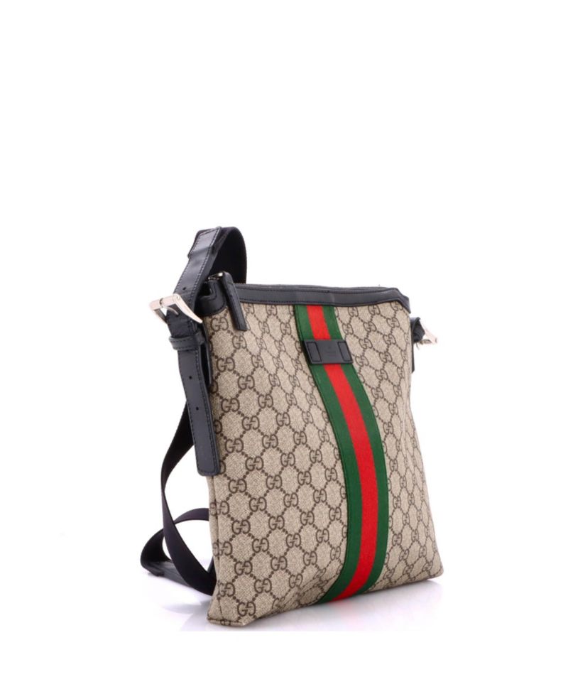 Medium Web Messenger Bag GG Coated Canvas