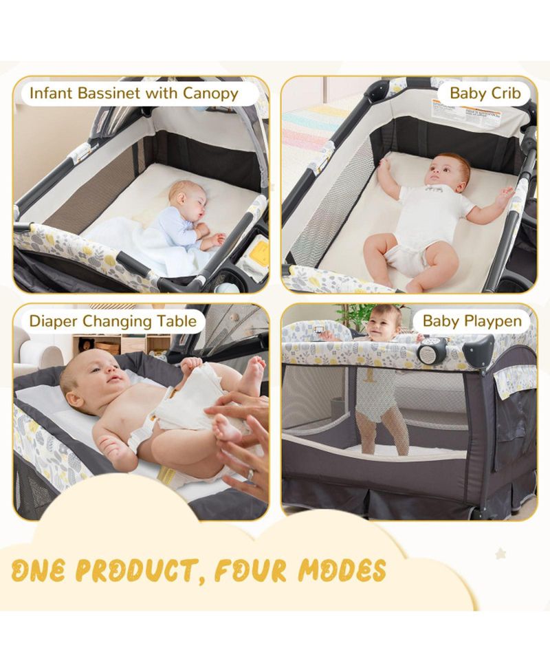 Bassinet-to-Playpen Nursery Center, Four Modes, Portable