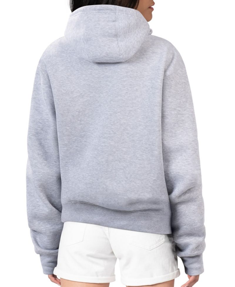 Women's Heather Gray Toronto Blue Jays Shadow Logo Graphic Pullover Hoodie