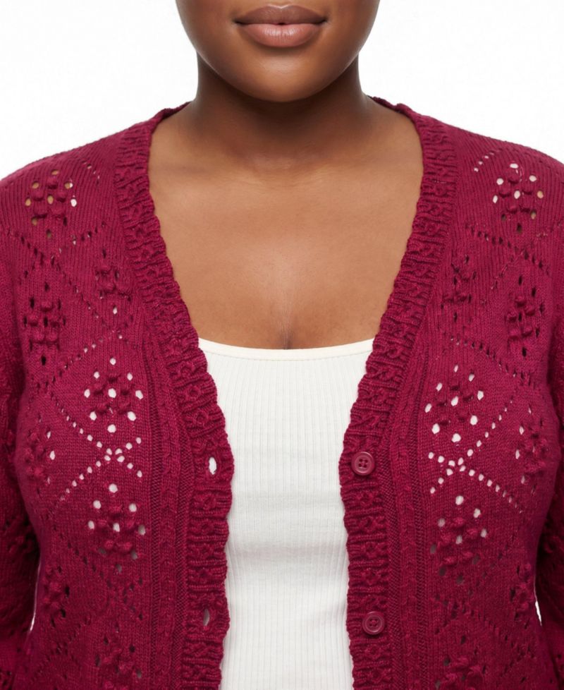 Plus Size Belle Isle Scallop Edge Cardigan