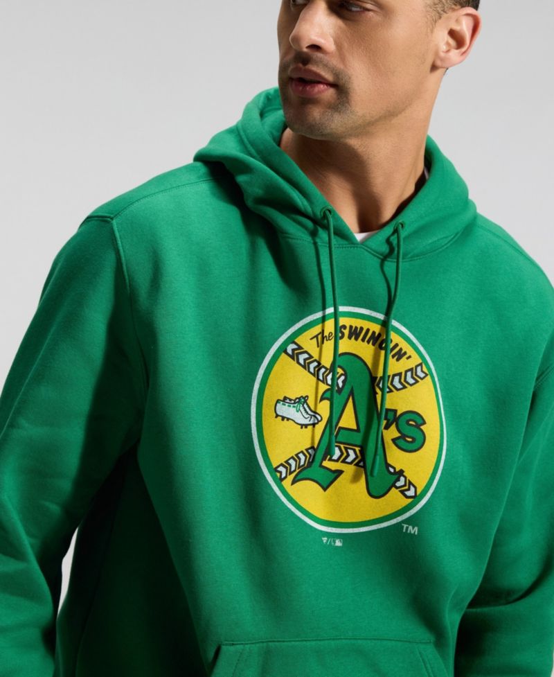 Men's Kelly Green Oakland Athletics Cooperstown Collection Heritage Hoodie