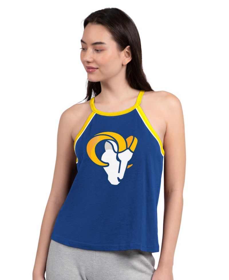Women's Royal Los Angeles Rams Redemption Win Slub Tank Top