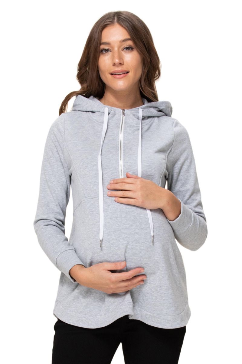 Maternity Half Zip Hoodie