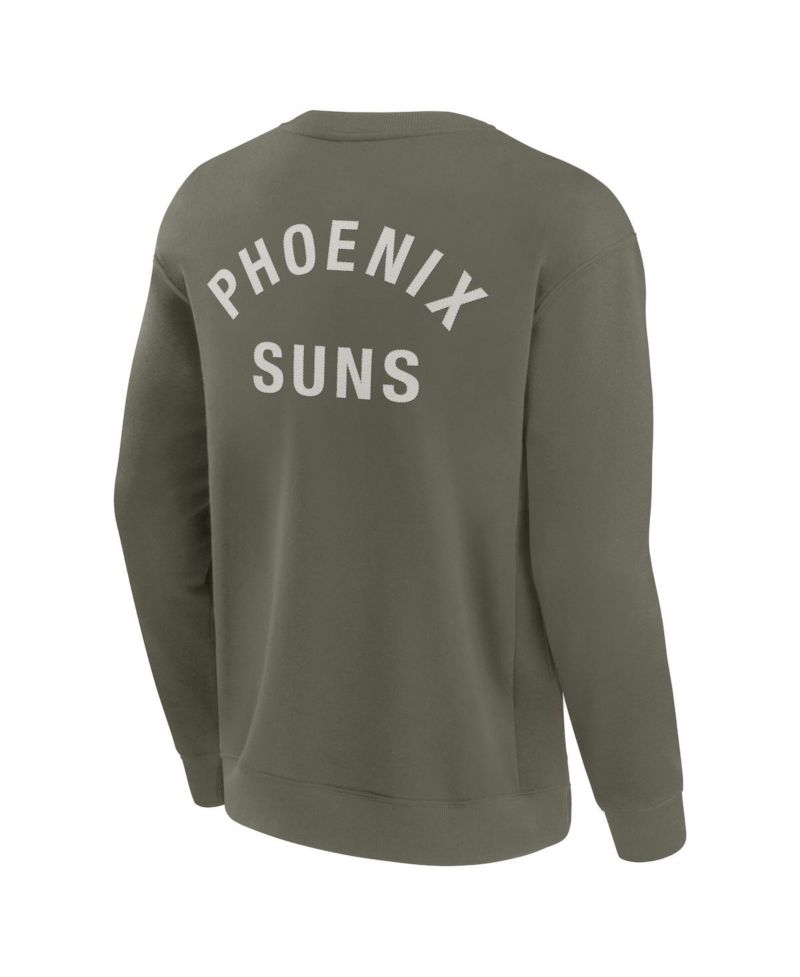 Men’s and Women Olive Phoenix Suns Super Soft Pullover Crew Sweatshirt