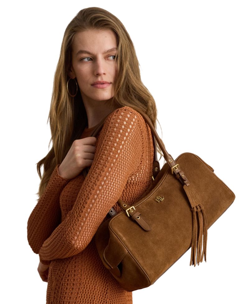 Marcy Suede Large Satchel Bag