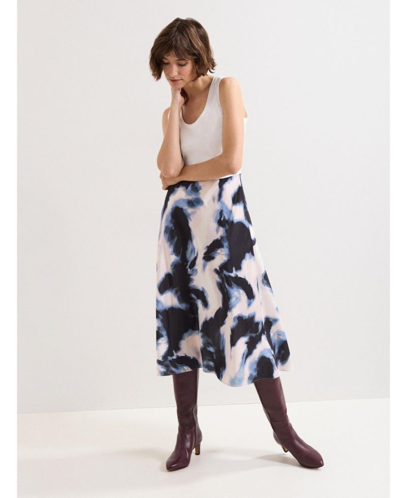 Women's Issy Tie Dye 2-in-1 Long-Sleeve A-Line Midi Dress