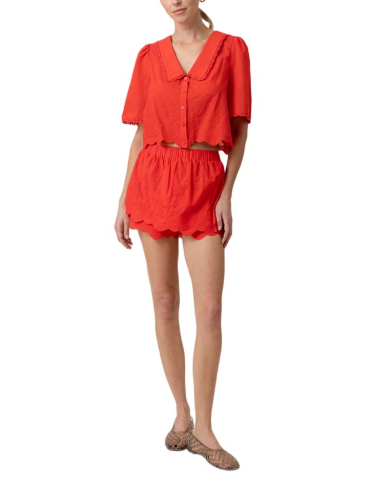 Women's Rou Scallop Edged Skort