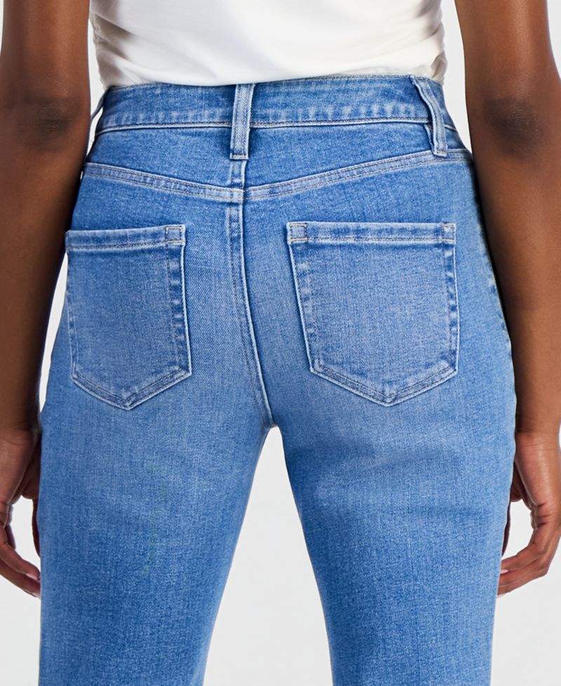 Petite High-Rise Flare-Leg Jeans