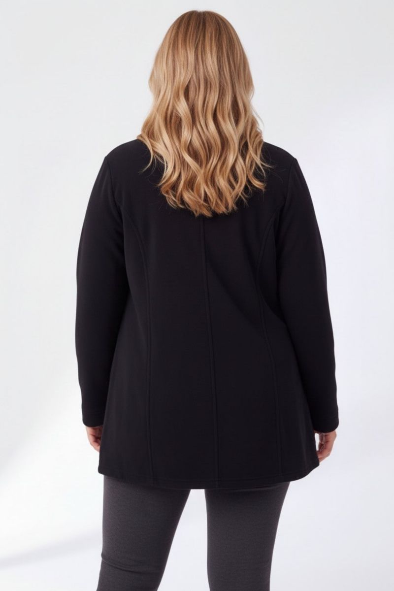 Plus Size Microfleece Cardigan