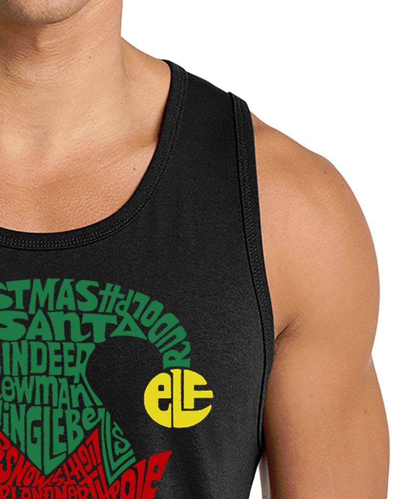 Men's Christmas Elf Hat Graphic Tank Top