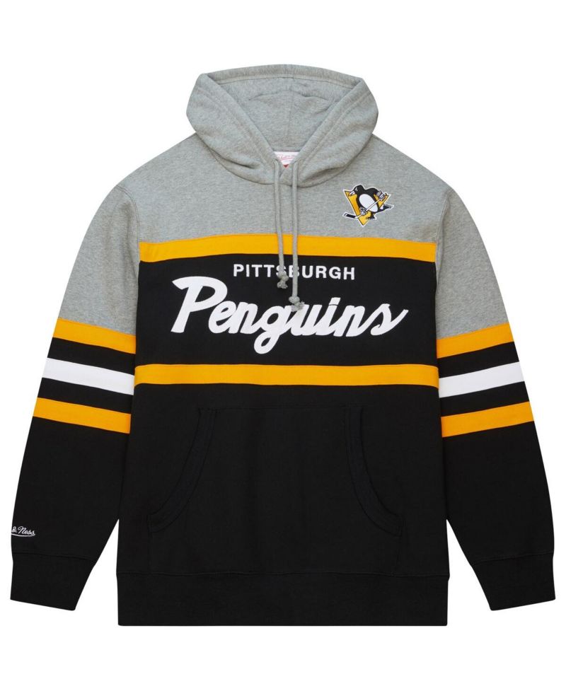 Men's Black, Gray Pittsburgh Penguins Head Coach Pullover Hoodie