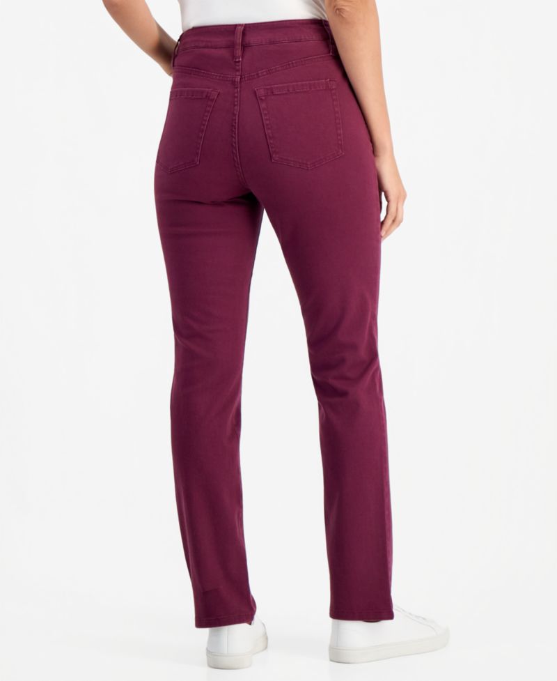 Women's Straight-Leg High Rise Twill Pants
