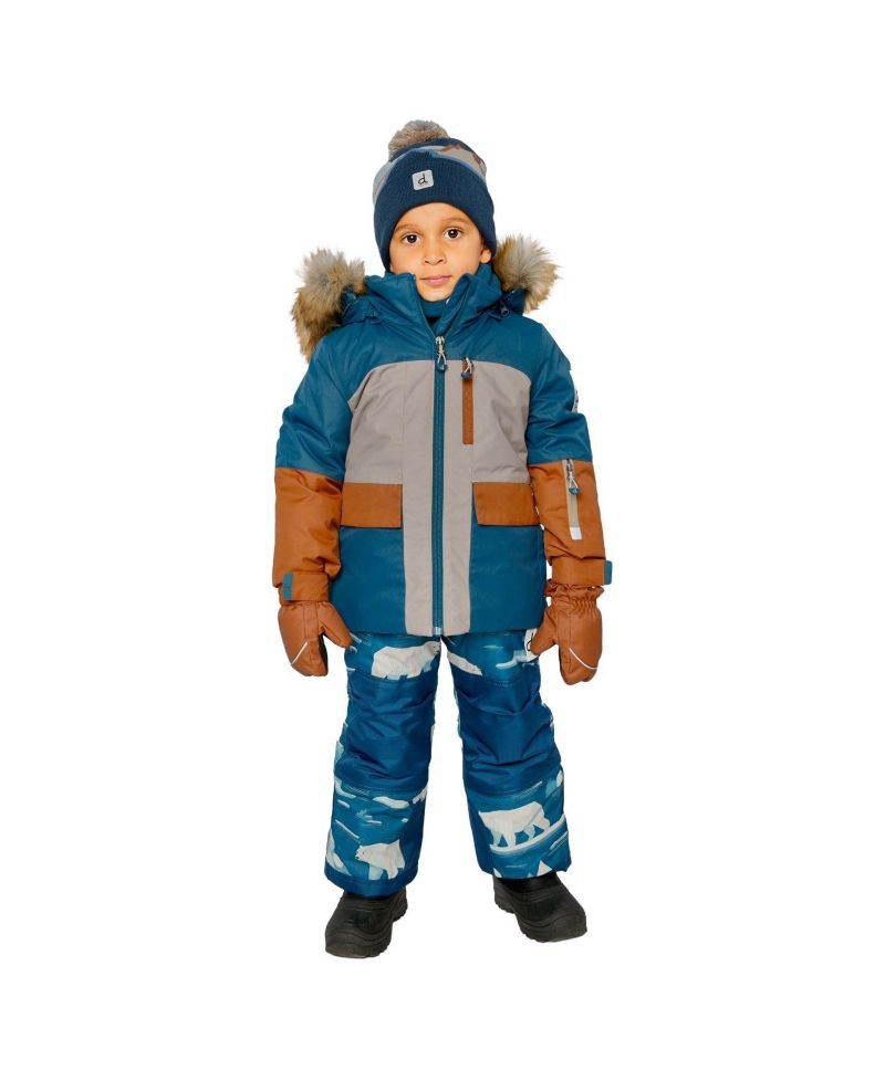 Big Boys Boy(6-14) Two Piece Play Snowsuit Bear Print Pants