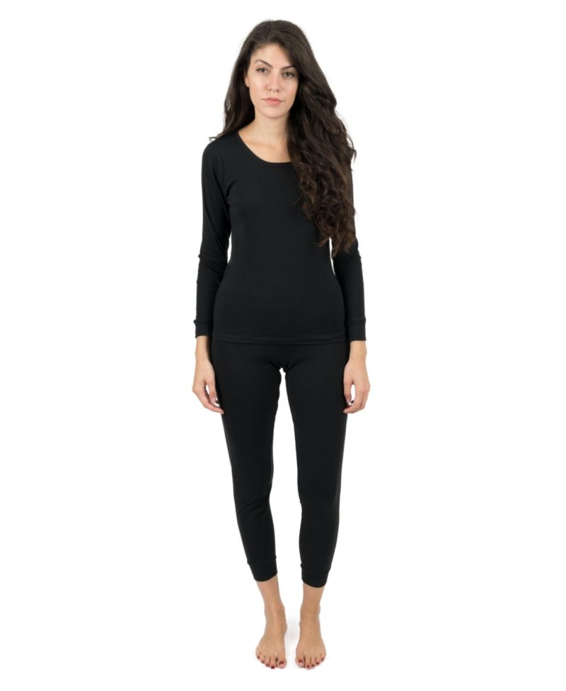 Womens Matching Family Two Piece Cotton Long Sleeve Shirt and Pants Solid Color Pajamas