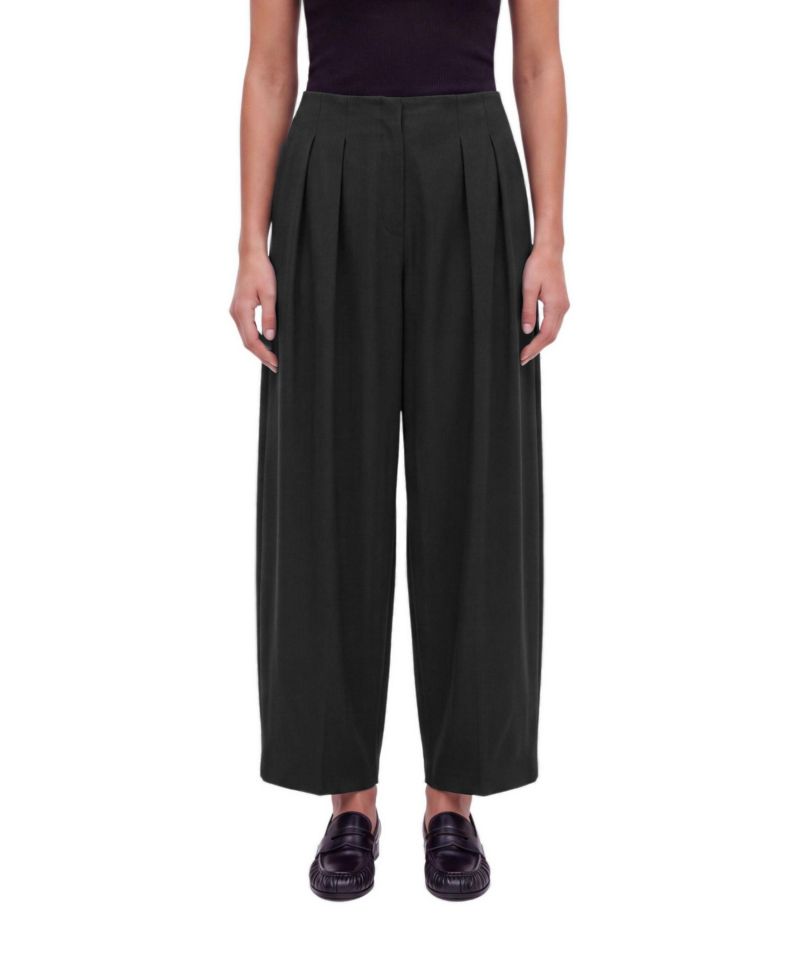 Women's Double Pleat Belted Trousers