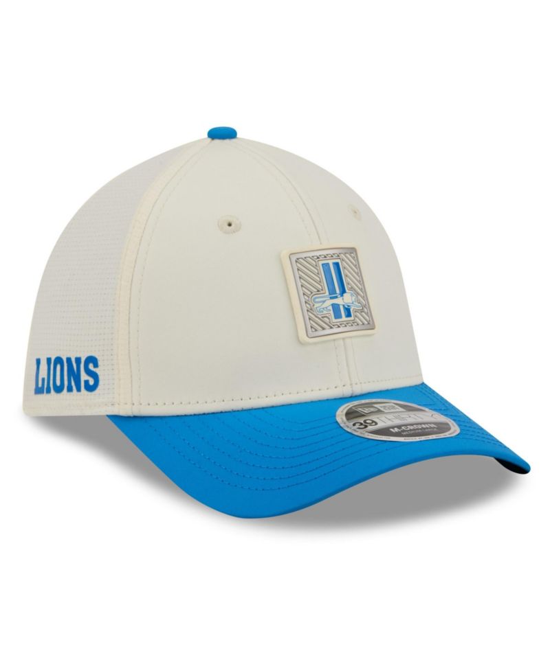 Men's Cream/Blue Detroit Lions 2026 NFL Training Camp 39THIRTY Flex Hat