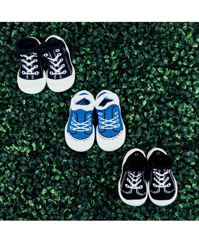 Infant Girl Boy First Walk Sock Shoes Sneakers - Navy