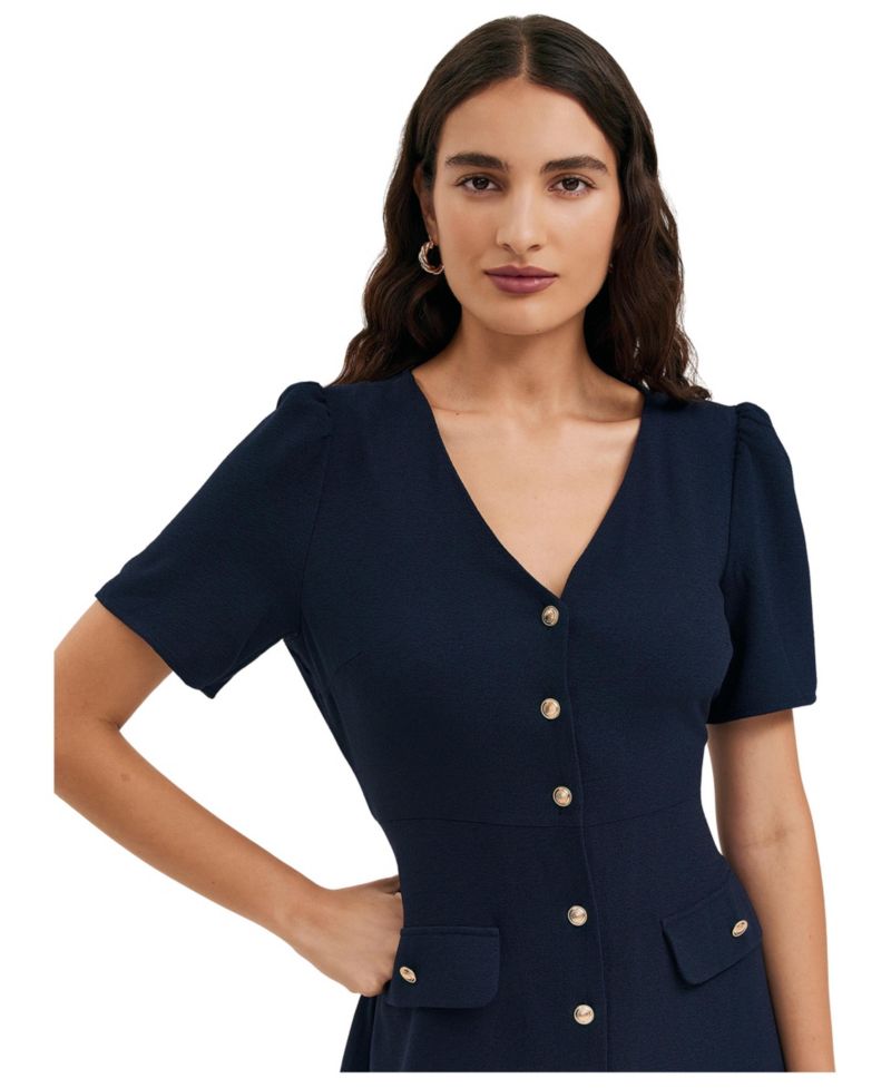 Women's Lucille Crepe Puff-Sleeve Mini Dress