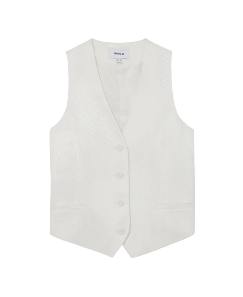 Women's Linen-Blend Tailored Waistcoat