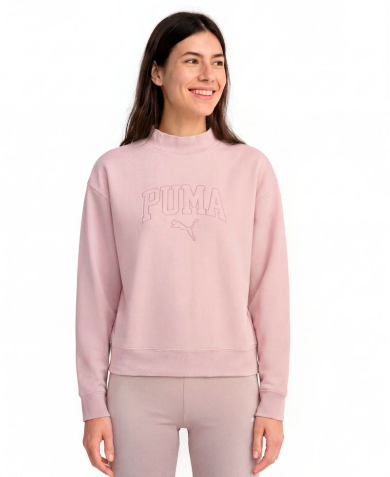 Women's Ess Relaxed Mock Neck Crew Sweatshirt