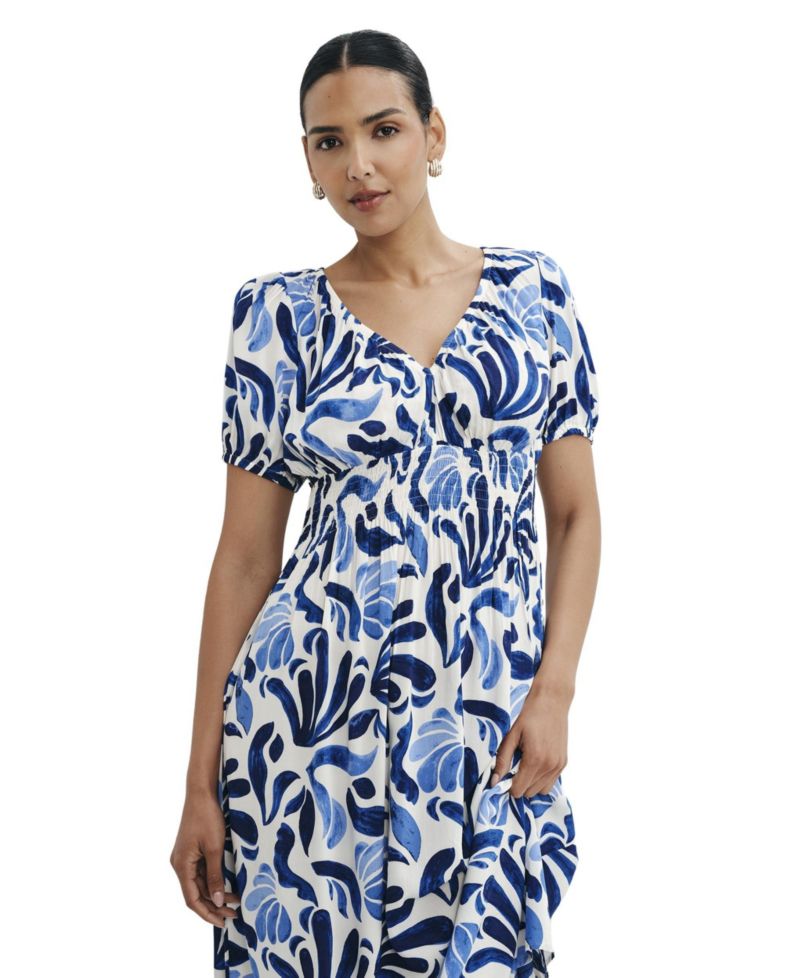 Women's Dolly Floral-Print A-Line Midi Dress
