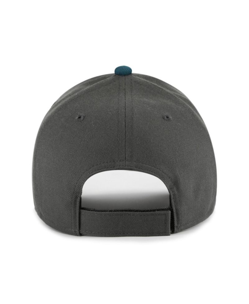 Men's Charcoal Philadelphia Eagles Split Block MVP Adjustable Hat