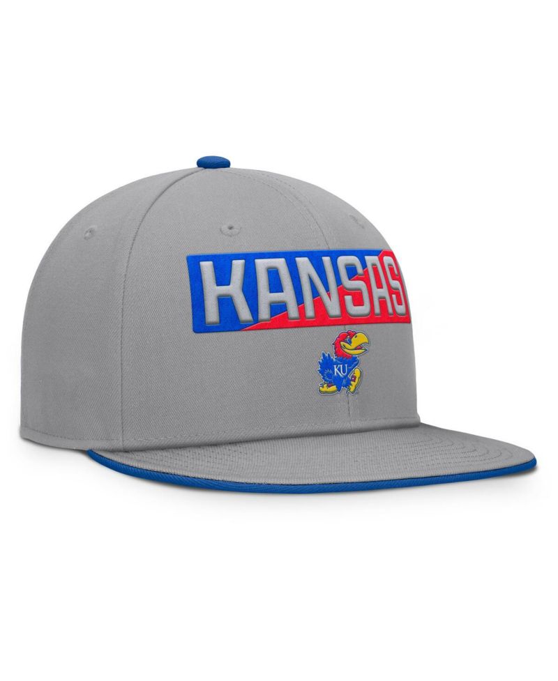 Men's Gray Kansas Jayhawks Duo Snapback Hat