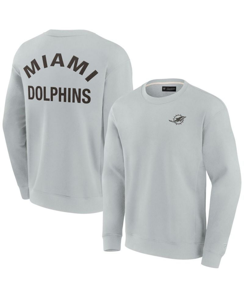 Men's and Women's Miami Dolphins Super Soft Pullover Crew Sweatshirt