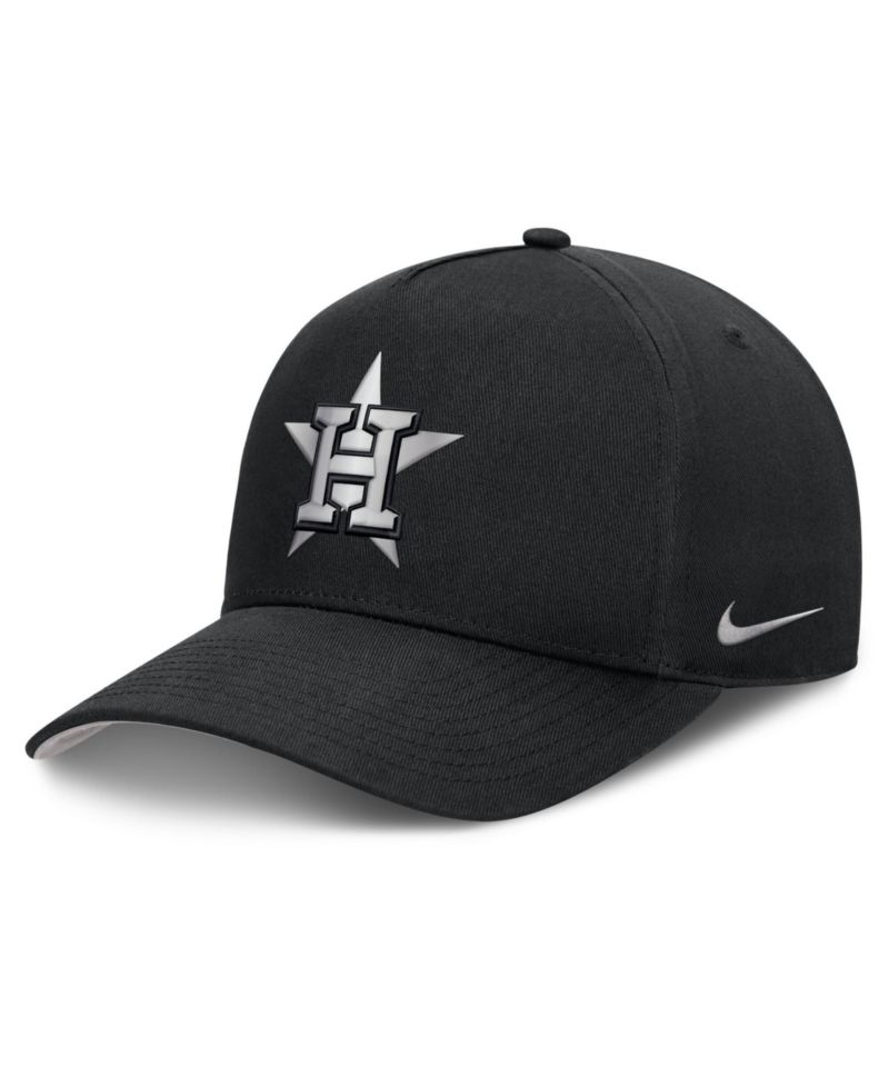 Men's Black Houston Astros Rise Dri-FIT A-Frame Adjustable Hat