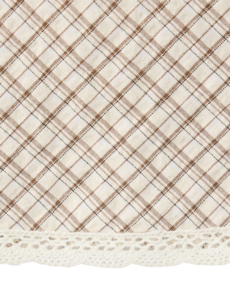 Women's Plaid A-Line Lace Skirt