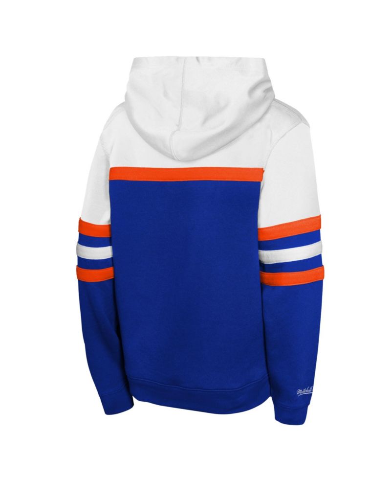 Big Boys and Girls Royal Denver Broncos Throwback Head Coach Hoodie