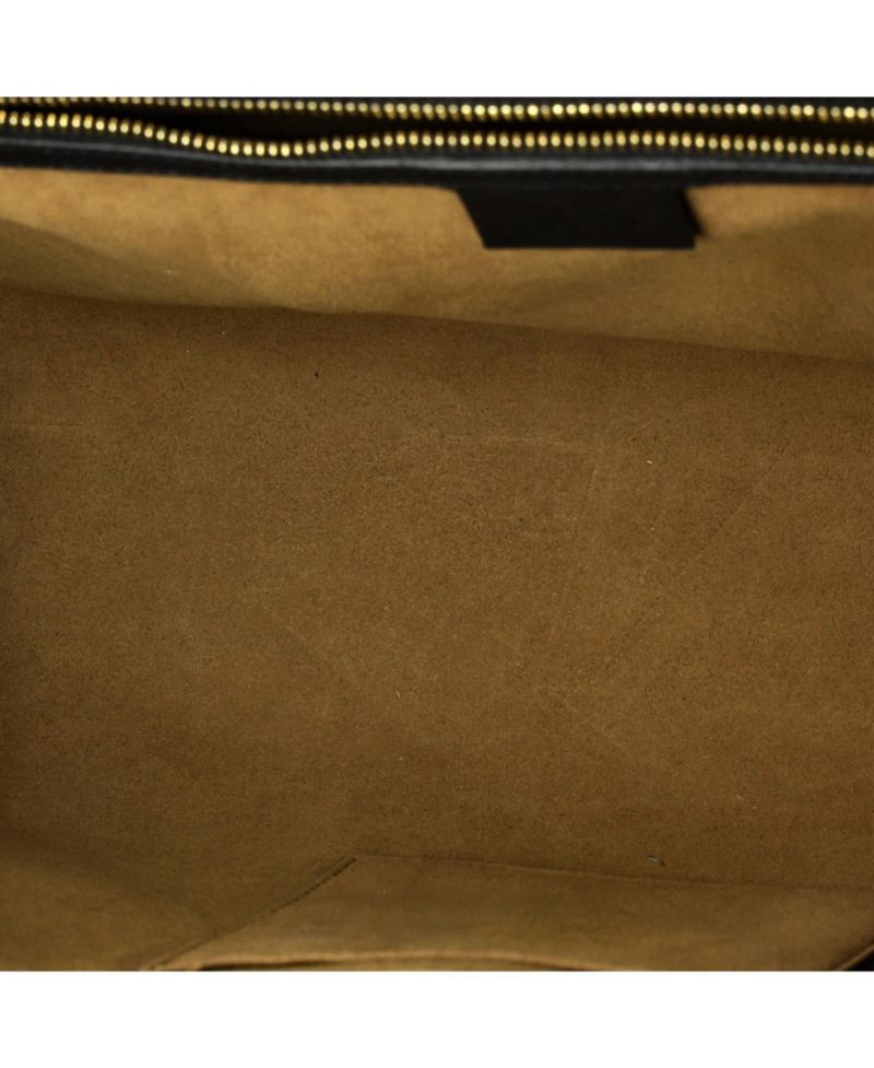 Medium Padlock Top Handle Bag GG Coated Canvas and Leather