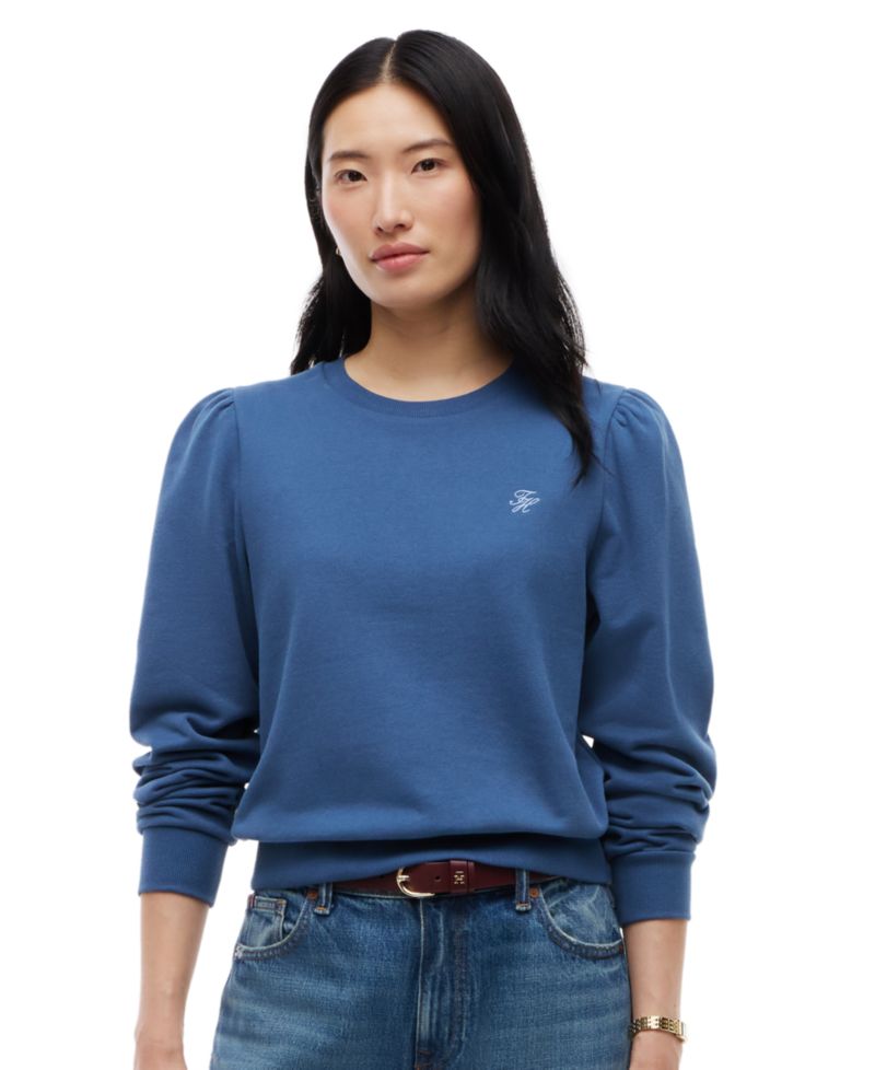 Women's Puff-Sleeve Script Sweatshirt