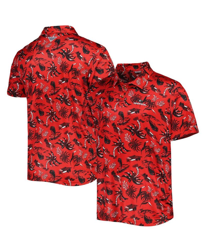 Men's Red Georgia Bulldogs Super Terminal Tackle Omni-Shade Polo Shirt