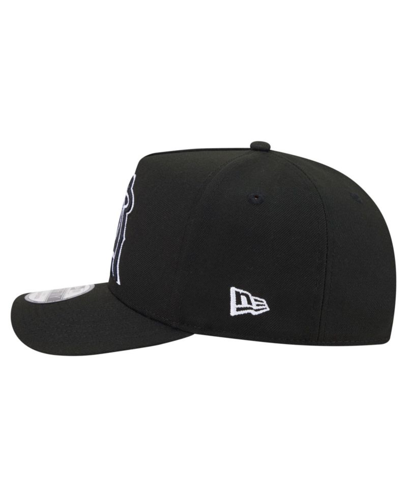 Men's Black Los Angeles Angels Motion A-Frame 9FIFTY Snapback Hat