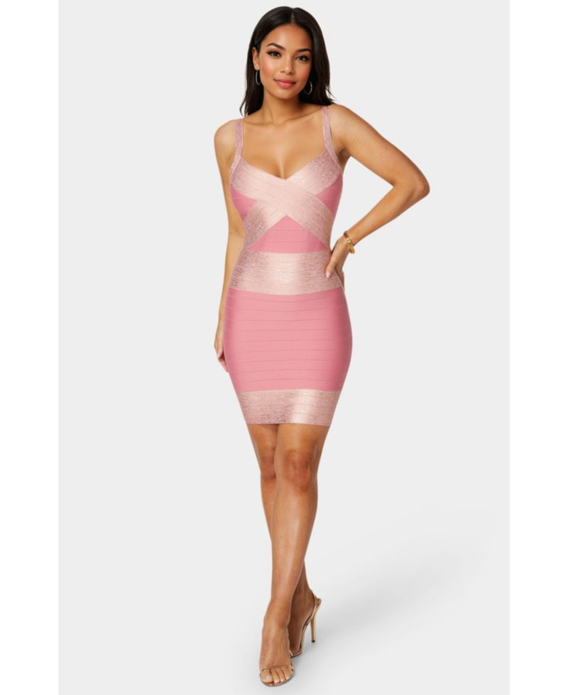 Women's Color Block Bandage Dress