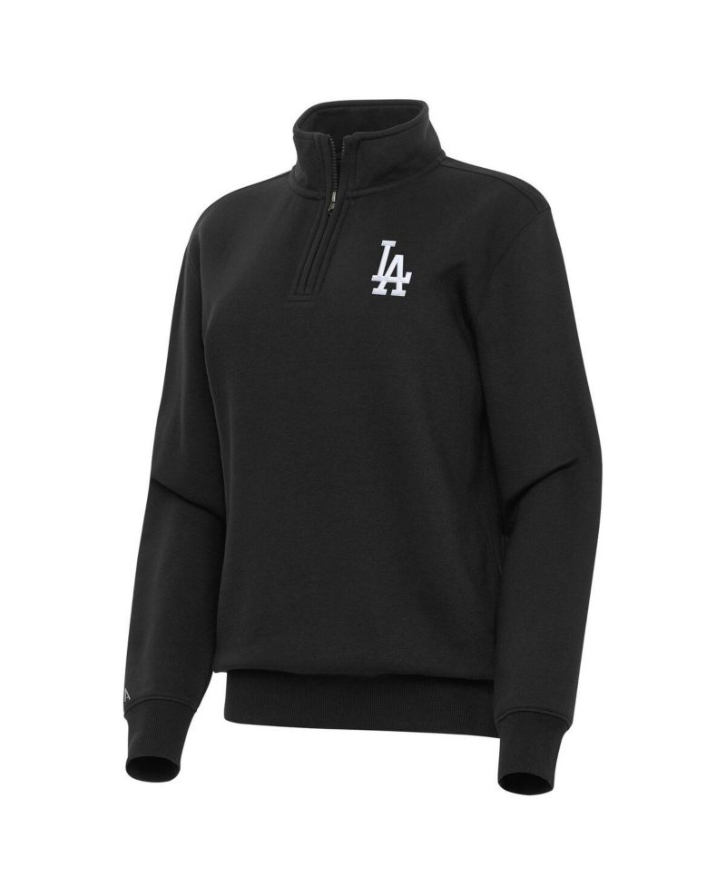 Women's Black Los Angeles Dodgers Victory Quarter-Zip Sweatshirt
