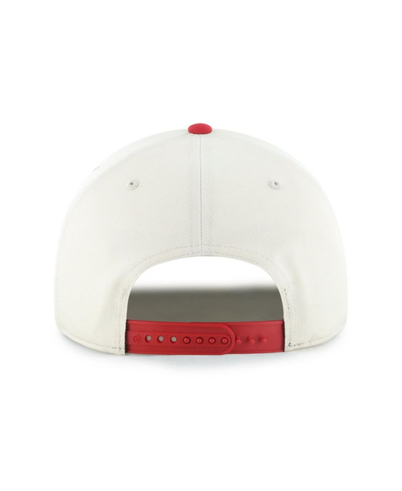 Big Boys and Girls Natural/Red Los Angeles Angels Frame Out Hitch Adjustable Hat