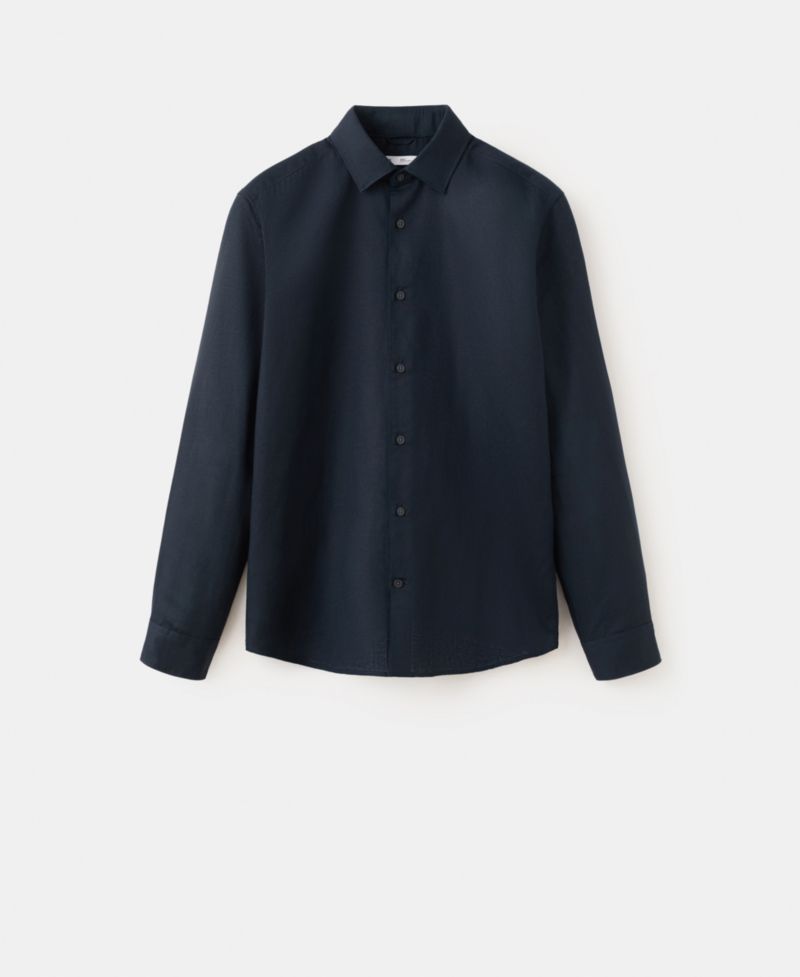 Men's Regular-Fit Linen-Lyocell Shirt