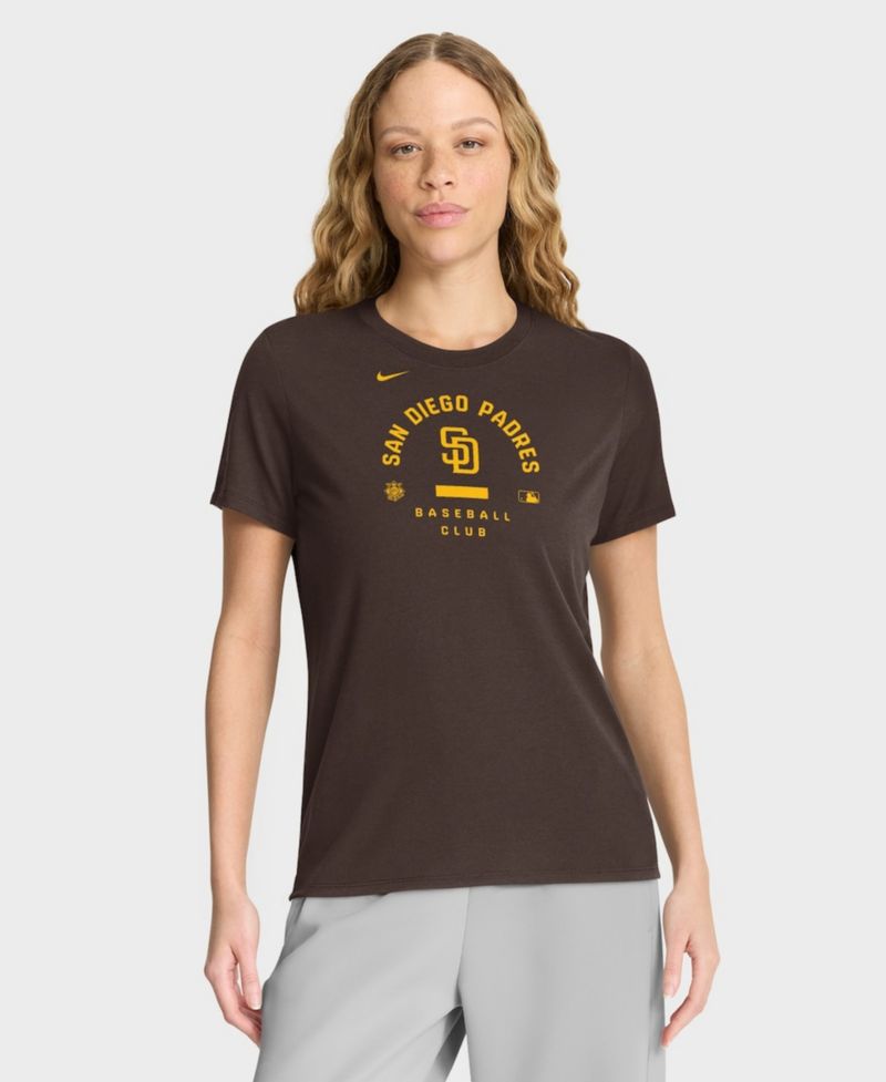 Women's Brown San Diego Padres Authentic Collection Early Work Tri-Blend Dri-FIT T-Shirt