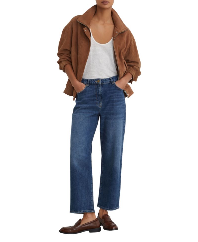 Women's Selin Straight-Leg Mid-Rise Stretch Jeans