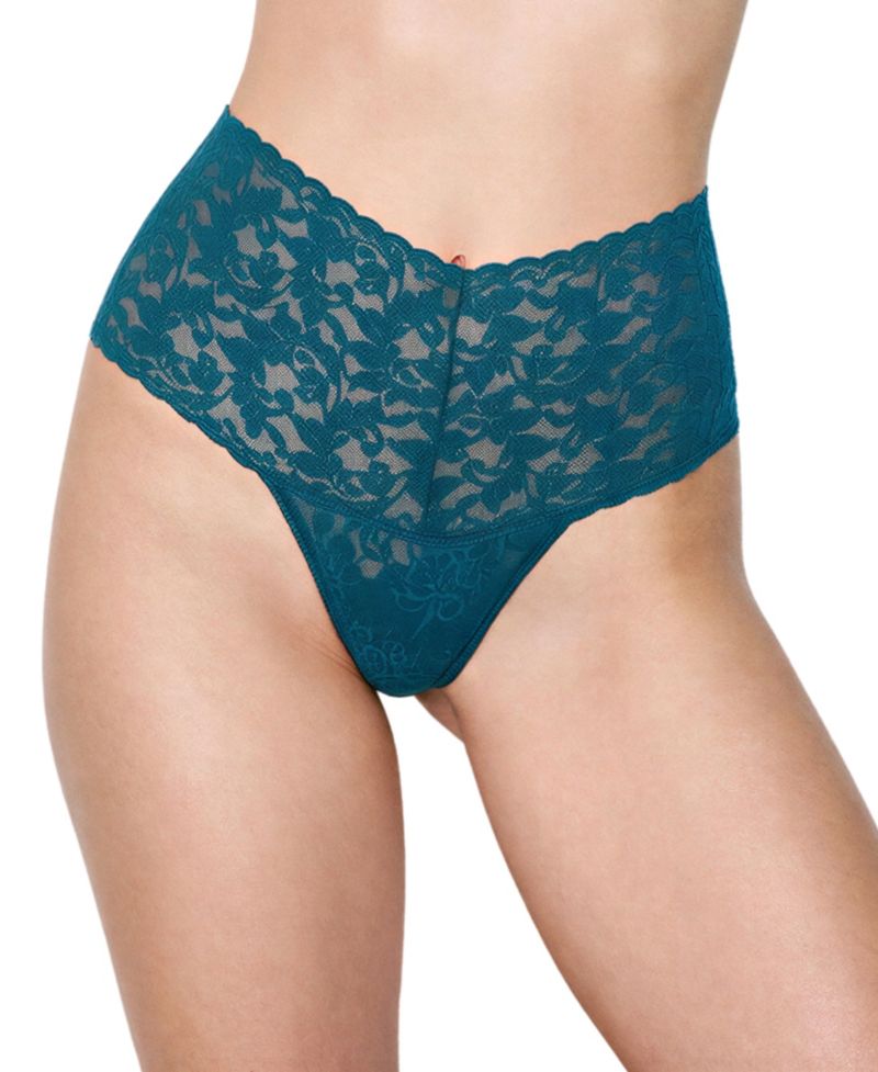 Retro Lace High-Waisted Thong