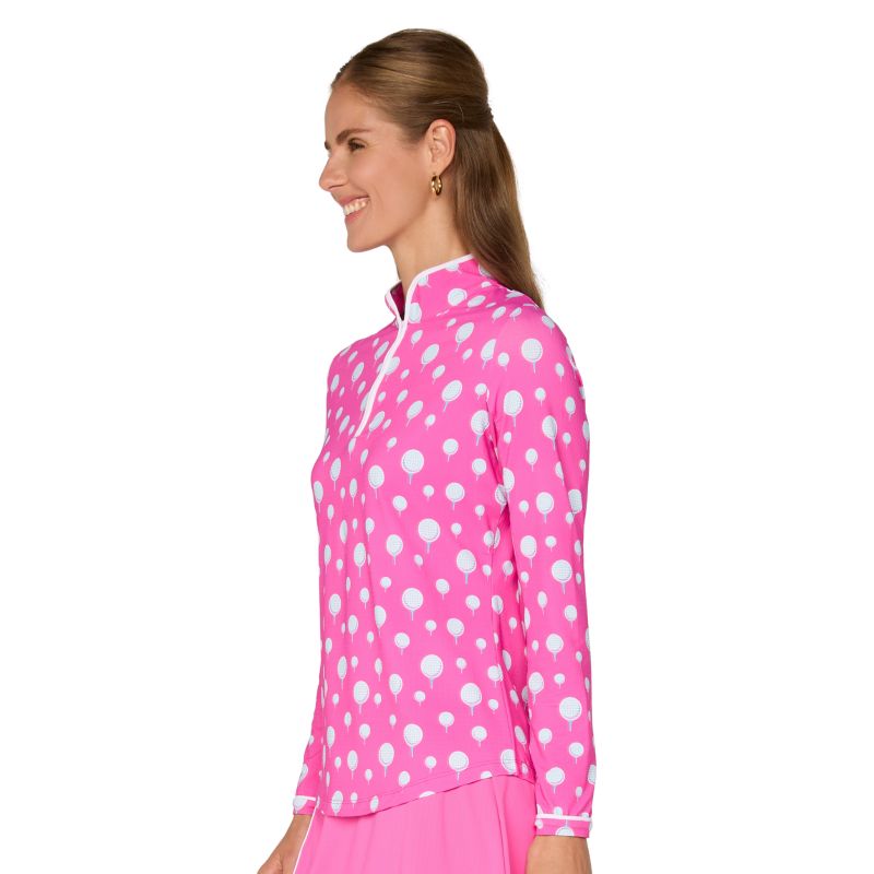 G Lifestyle Binding Quarter Zip Top