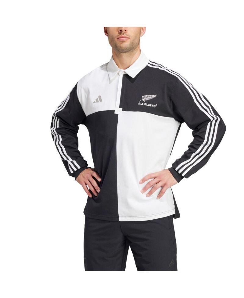 Men's Black New Zealand Rugby 2024/25 Long Sleeve Polo Jersey