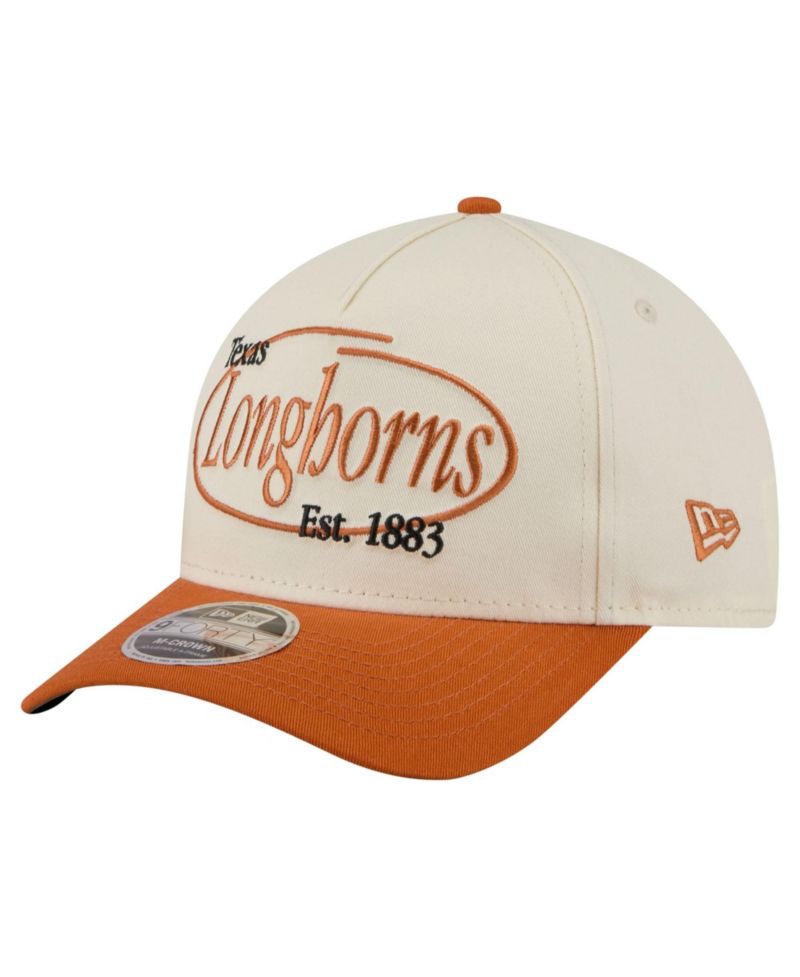 Men's Natural/Texas Orange Texas Longhorns Prepster 9FORTY M-Crown Adjustable Hat