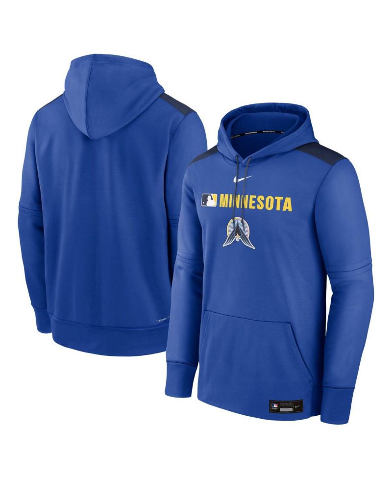 Men's Royal Minnesota Twins Authentic Collection City Connect Therma Pullover Hoodie