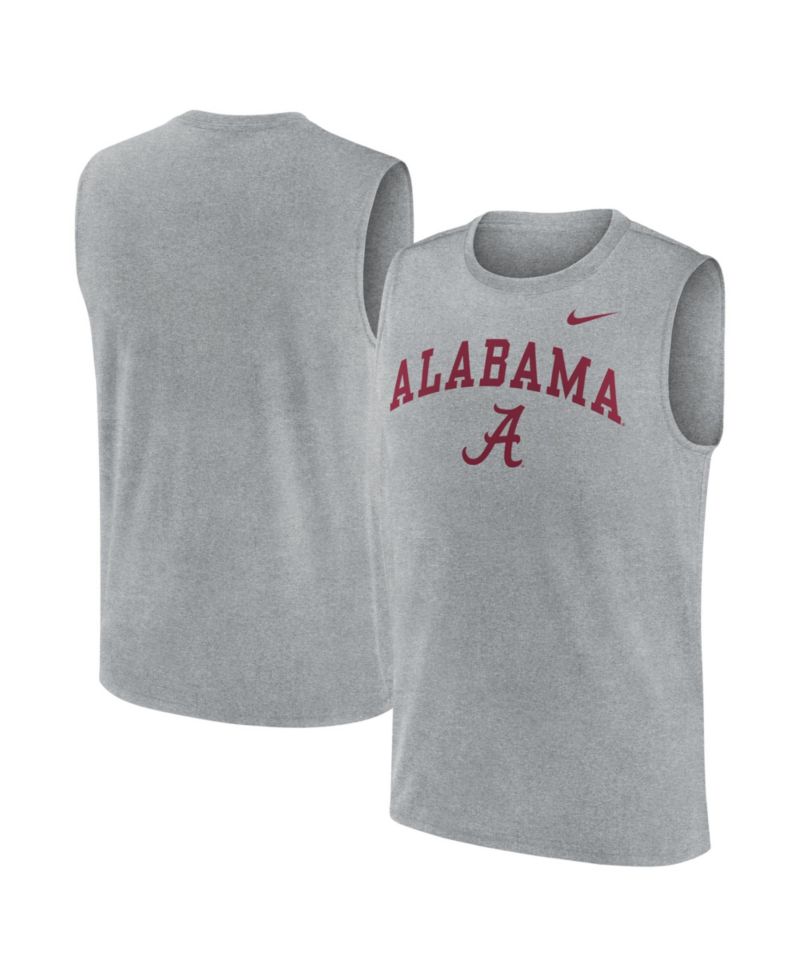 Men's Heather Gray Alabama Crimson Tide Primetime Legend Arch Dri-FIT Muscle T-Shirt